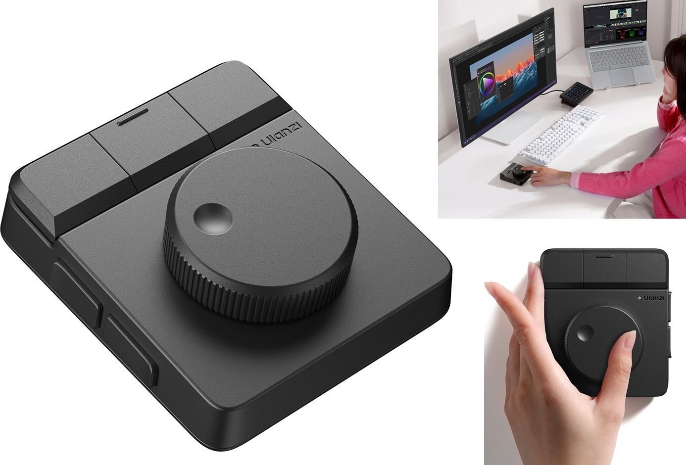 Ulanzi Konsola Kontroler Z Pokrętłem Do Wideo Haptyka Bluetooth 5.0 Ulanzi / D100h