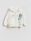 Bluzy dla dziewczynek - Reserved - Bluza Bluey - złamana biel - miniaturka - grafika 1