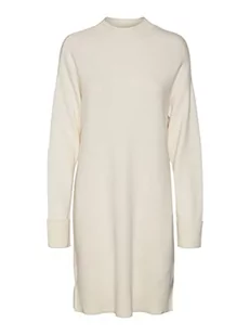 VERO MODA Damska sukienka Vmgold Needle Ls z wysokim dekoltem, brzoza, M - Sukienki - miniaturka - grafika 1