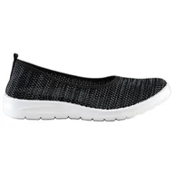 Slip on damskie - SHELOVET Wsuwane Trampki Slip On czarne - ButyModne - miniaturka - grafika 1