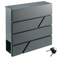 Skrzynki na listy - Skrzynka na listy z przegrodą na gazety, antracyt, 2 klucze - miniaturka - grafika 1