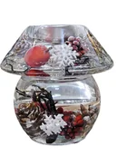 Świeczniki - Szklany Świecznik Grzybek Świąteczny Klimat Zatopiony W Szkle - miniaturka - grafika 1
