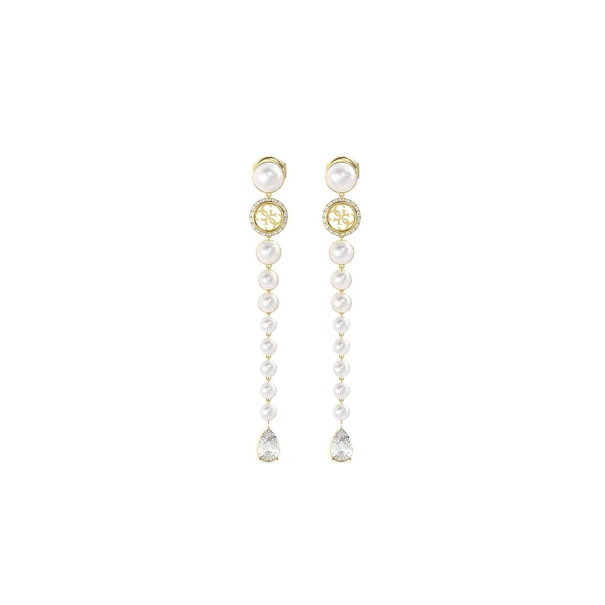 Kolczyki Damskie Guess JUBE05578JWYGT-U Biały Złoty