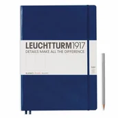 Notesy i bloczki - Notatnik Leuchtturm1917 Master Slim A4+, Gładki, Granatowy - miniaturka - grafika 1