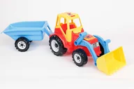 Samochody i pojazdy dla dzieci - M&amp;Z Traktor Turbo Farmer Do Piasku Produkt Polski - miniaturka - grafika 1
