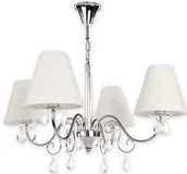 Lampy sufitowe - Lemir Velio Abażur Biały Żyrandol 4-punktowy O1964 CH BIA - miniaturka - grafika 1