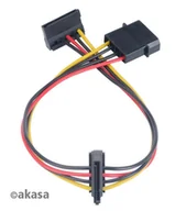 Adaptery i przejściówki - Akasa ADAPTER 4pinMolex na 2x SATA AK-CBPW01-30 - miniaturka - grafika 1