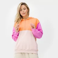 Bluzy sportowe damskie - Damska bluza dresowa nierozpinana z kapturem Roxy Essential Energy Color Block - multikolor - ROXY - miniaturka - grafika 1