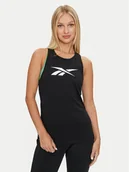 Koszulki i topy damskie - Reebok Koszulka techniczna Te Graphic Tank-Vector HT6180 Czarny Regular Fit - miniaturka - grafika 1