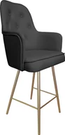 Taborety i hokery - Atos Hoker krzesło barowe SARA podstawa złota Vega99 - miniaturka - grafika 1