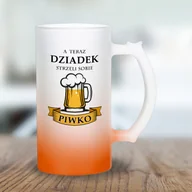 Szklanki - Kufel z mrożonego szkła - A teraz dziadek strzeli sobie piwko - miniaturka - grafika 1