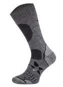 Skarpetki męskie - Classic BLACK PEAK Wełna Merino Wytrzymałe, trekkingowe i na co dzień, wersja grubsza - Szary 47-50 - miniaturka - grafika 1