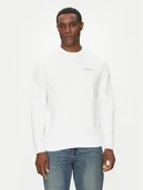 Bluzy męskie - Calvin Klein Bluza Linear Box Logo K10K114259 Biały Regular Fit - miniaturka - grafika 1