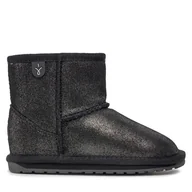 Buty dla dziewczynek - Śniegowce EMU Australia Wallaby Mini Metallic K11856 Czarny - miniaturka - grafika 1