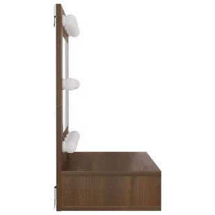 Lumarko Szafka z lustrem i LED, brązowy dąb, 60x31,5x62 cm - Toaletki - miniaturka - grafika 7