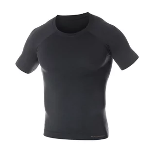 Koszulki męskie - Termoaktywna koszulka męska Brubeck Active Wool SS11710 graphite - M - grafika 1