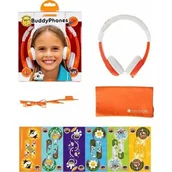 Słuchawki - BuddyPhones Słuchawki dla Dzieci 3+ Explore Pomarańczowe (BP-EX-FD-ORANGE-01-K) - miniaturka - grafika 1
