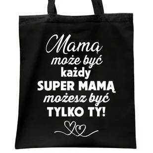 Torba bawełniana czarna na zakupy Dzień Matki Dla Mamy Prezent - Torby i wózki na zakupy Torba bawełniana czarna na zakupy Dzień Matki Dla Mamy Prezent - Torby i wózki na zakupy - miniaturka - grafika 1