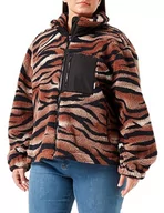 Kurtki damskie - Wrangler Damska kurtka Sherpa Zip Through, Pony Brown, XL - miniaturka - grafika 1