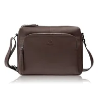 Torebki damskie - Torebka damska na ramię skórzana brązowa klasyczna miejska Paolo Peruzzi - miniaturka - grafika 1