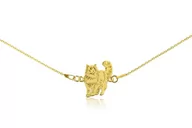 Bransoletki - Bransoletka z kotem ragdoll złotym na łańcuszku - miniaturka - grafika 1