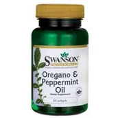 Przeziębienie i grypa - Swanson, Usa Oregano & Peppermint Oil Suplement diety 60 kaps. - miniaturka - grafika 1