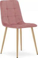 Krzesła - Elior Zestaw 4 szt różowych krzeseł tapicerowanych do salonu - Fabiola 3X - miniaturka - grafika 1