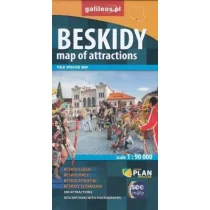 Beskidy map of attractions, 1:90 000 Plan - Atlasy i mapy - miniaturka - grafika 1