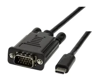 Kable komputerowe i do monitorów - Logilink Kabel adapter UA0334 USB-C VGA czarny 3m - miniaturka - grafika 1