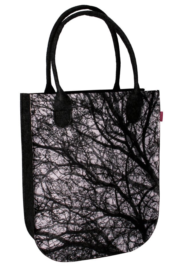 Pojemna torebka damska shopper bag filcowa A4