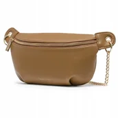 Nerki - PUCCINI Nerka Damska Saszetka Biodrowa Biodrówka Torebka Brązowa TM250-2 - miniaturka - grafika 1