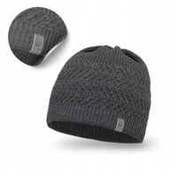 Czapki męskie - Czapka Zimowa Męskie Grafitowa PaMaMi Beanie Uniwersalna Jesienna Lekka - miniaturka - grafika 1
