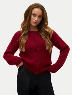 Vero Moda Kardigan Novah 10320496 Czerwony Regular Fit - Swetry damskie - miniaturka - grafika 1