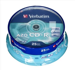 Verbatim Płyty CD-R AZO Crystal, 700 MB, 52x, 25 szt. - Nośniki danych - miniaturka - grafika 1