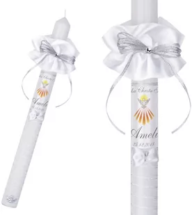Świeca na chrzest ze zdjęciem dziecka Model G11 - Dewocjonalia - miniaturka - grafika 1