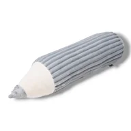 Kołdry i poduszki dla dzieci - Kredka pluszowa zagłówek długa poduszka ochraniacz szara - miniaturka - grafika 1