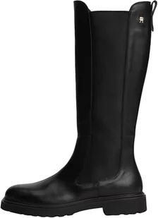 Tommy Hilfiger Damskie TH LTHR CLEATED LONG BOOT FW0FW08985 wysokie kozaki, czarne (czarne), 6, Czarny, 39 EU - Kozaki damskie - miniaturka - grafika 1