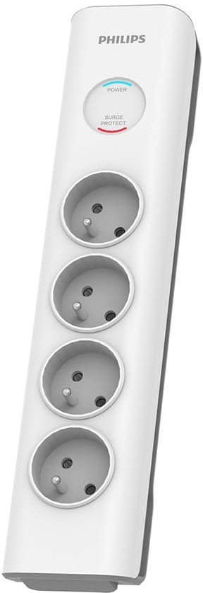 Listwa zasilająca antyprzepięciowa Philips SPN7040WA/60 / 2 m / 4 gniazda / biała