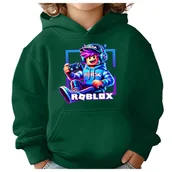 Bluzy dla dziewczynek - BLUZA DZIECIĘCA Z KAPTUREM ROBLOX GRACZ 122-128 DLA DZIECKA PREZENT - miniaturka - grafika 1