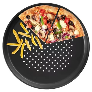 Orion Forma Do Pizzy Perforowana Blacha Z Powłoką Teflonową Czarna 32 Cm - Formy do ciast - miniaturka - grafika 1