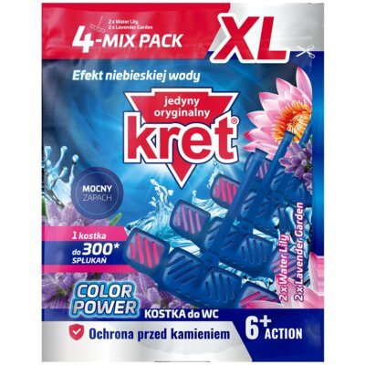 Kostka do WC KRET Mix Pack Water Lily Lavender Garden 4 x 40 g