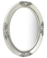 Lustra - Srebrne Owalne Lustro W Rustykalnym Stylu D9-E39 - miniaturka - grafika 1