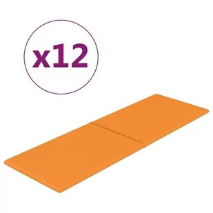 Panele ścienne, 12 szt., żółte, 90x30 cm, tkanina, 3,24 m² - Panele ścienne i boazeria - miniaturka - grafika 3