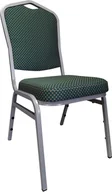 Fotele i krzesła biurowe - Krzesło Vega bankietowe konferencyjne stelaż szary Alto Zieleń - miniaturka - grafika 1