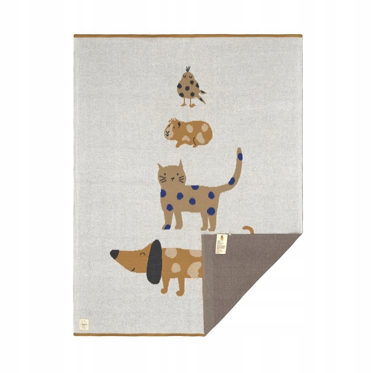 LÄSSIG Kocyk Dla Niemowląt 100 Bio Bawełna Niebieski