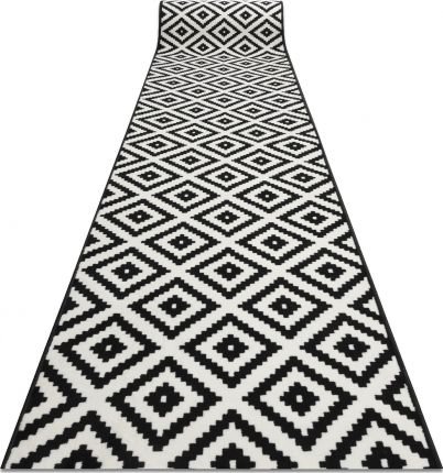 Dywany Łuszczów CHODNIK BCF MORAD Ruta romby czarny / krem 120 cm, 120x290 cm