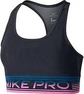 Biustonosze - Nike Biustonosz damski Med Pad Np Mesh czarny czarny/cerulean/biały XS - miniaturka - grafika 1