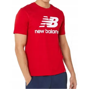 Koszulka t-shirt męska NEW BALANCE bawełna - Koszulki sportowe męskie - miniaturka - grafika 1