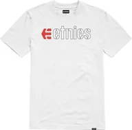 Koszulki męskie - t-shirt męski ETNIES ECORP TEE White/Black/Red - miniaturka - grafika 1