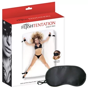 Fetish tentation Fetish tentation Ankle and Wrist Straps for Bed Zestaw krępowania do łóżka - Akcesoria BDSM - miniaturka - grafika 2